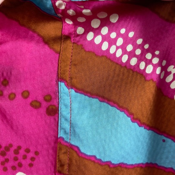 DVF Diane von Furstenburg Womens Margot Silk Printed Button Front Shift Dress 6 - Picture 10 of 16